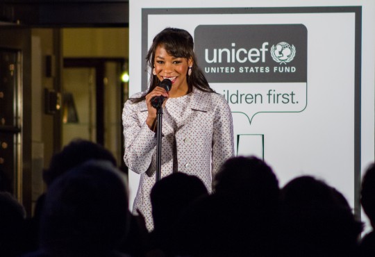 BG UNICEF 1681 540x370 - Event Recap: 2014 Bergdorf Goodman Window Unveiling and #UNICEFSnowflake Lighting  #BGHoliday #WhiteChristmasAtBG