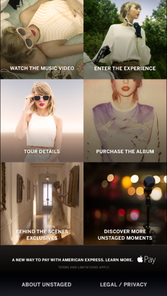 image 540x958 - Taylor Swift - Blank Space IOS/Android Game App by AMEX @taylorswift13 @americanexpress #BlankSpaceExperience #AmexUNSTAGED