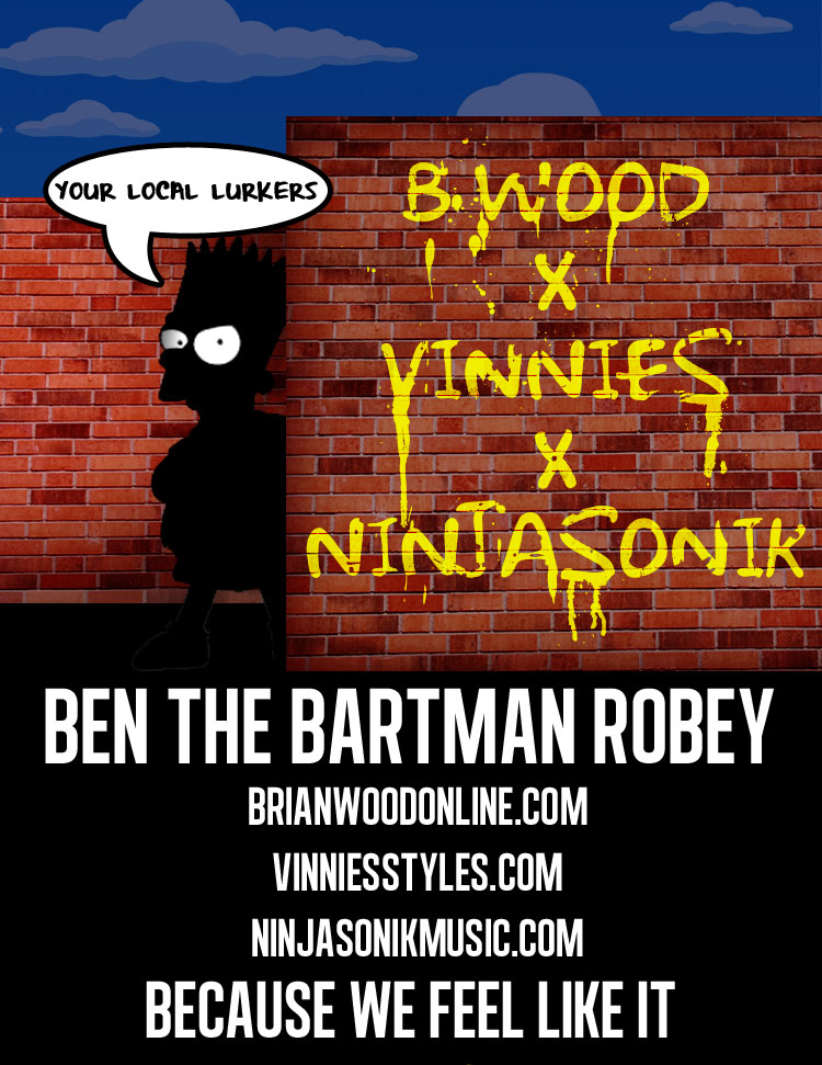 BEN THE BARTMAN ROBEY AD - Ninjasonik Exclusive T-Shirt Collaboration
