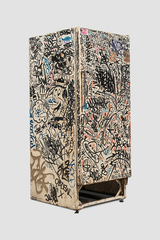 Basquiat Haring Others – Untitled Fun Fridge c. 1980 1985 – Image 1 – LR 540x810 - The Art of Collaboration Exhibit September 17-October 27th, 2018 Venus Over Manhattan Gallery @V_over_M