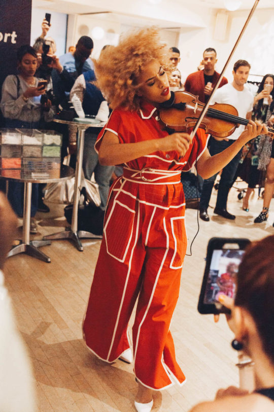 Ezinma Lil Ezi Violinist Performer 540x810 - Event Recap: FASHINNOVATION @Fashinnovation_ @OpenStyleLab @RajeeAerie @ryanleslie @Madeline_Stuart @hickies #nyfw