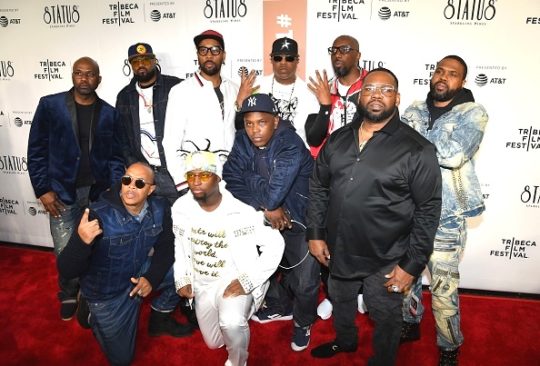 Wu Tang Clan band members pose at the New York premiere of Showtimes Wu Tang Clan Of Mics And Men as part of the Tribeca Film Festival at Beacon Theatre. Photo ANGELA WEISS AFP Getty Images 1 540x366 - Wu-Tang Clan: Of Mics and Men Interview by Jonn Nubian @wutangclan #SachaJenkins #Tribeca2019 #OfMicsandMen