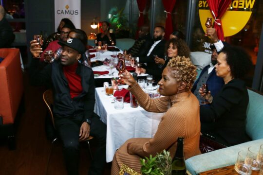 Guests Toasting to a great evening 540x360 - Event Recap: Camus Cognac Limited Edition bottle launch in Harlem, NYC