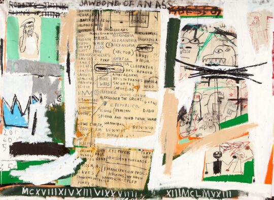 Jawbone of an Ass 1982 © The Estate of Jean Michel Basquiat Licensed by Artestar New York 540x396 - Jean-Michel Basquiat: King Pleasure© exhibition now on view in New York City