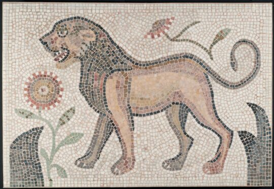 10 Mosaic with Lion Hammam Lif Tunisia 6th century C.E 540x372 - Africa & Byzantium: November 19, 2023-March 3, 2024 at The Metropolitan Museum of Art